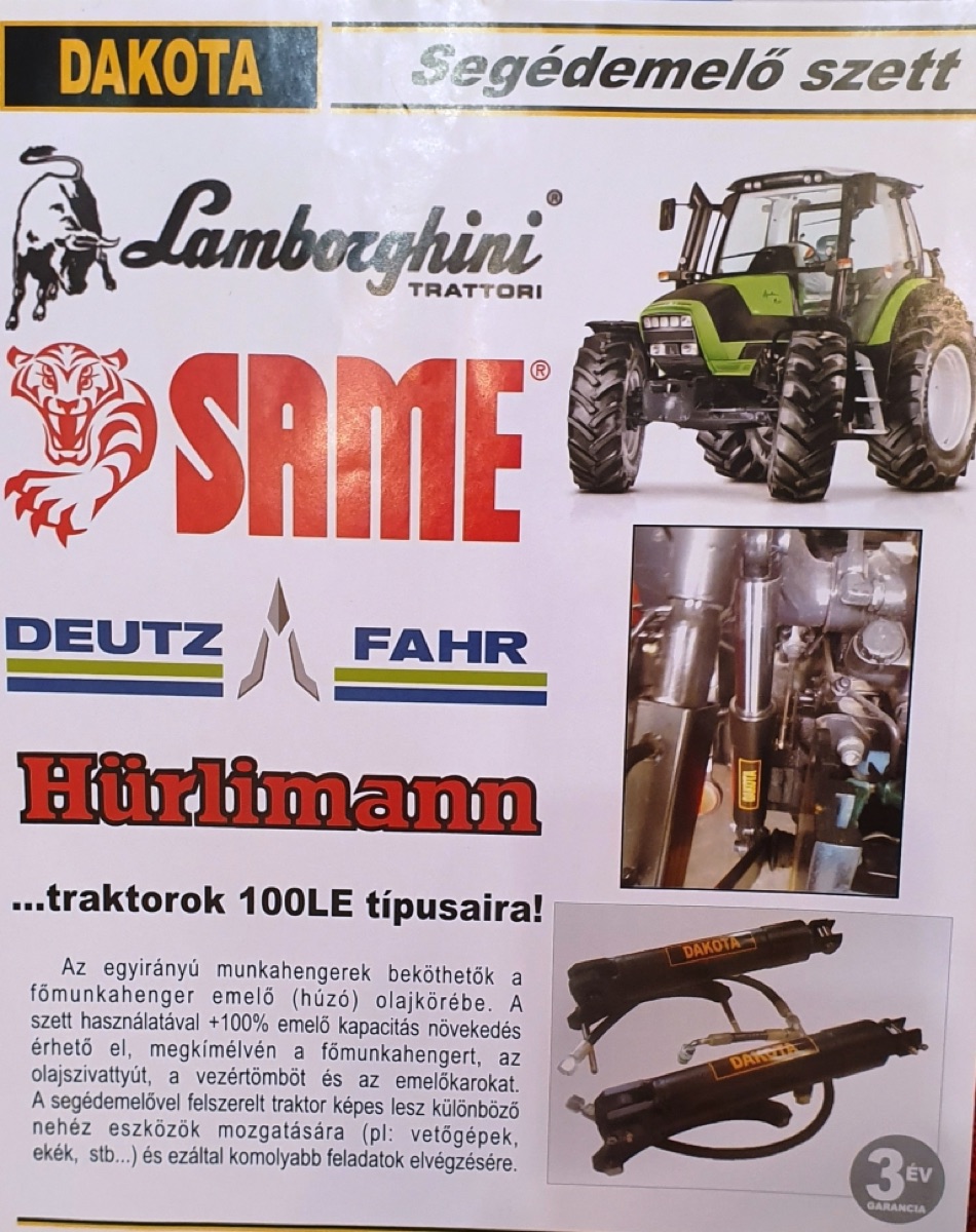 DAKOTA segédemelő SAME, Lamborghini, Deutz-Fahr, Hürlimann traktorokhoz